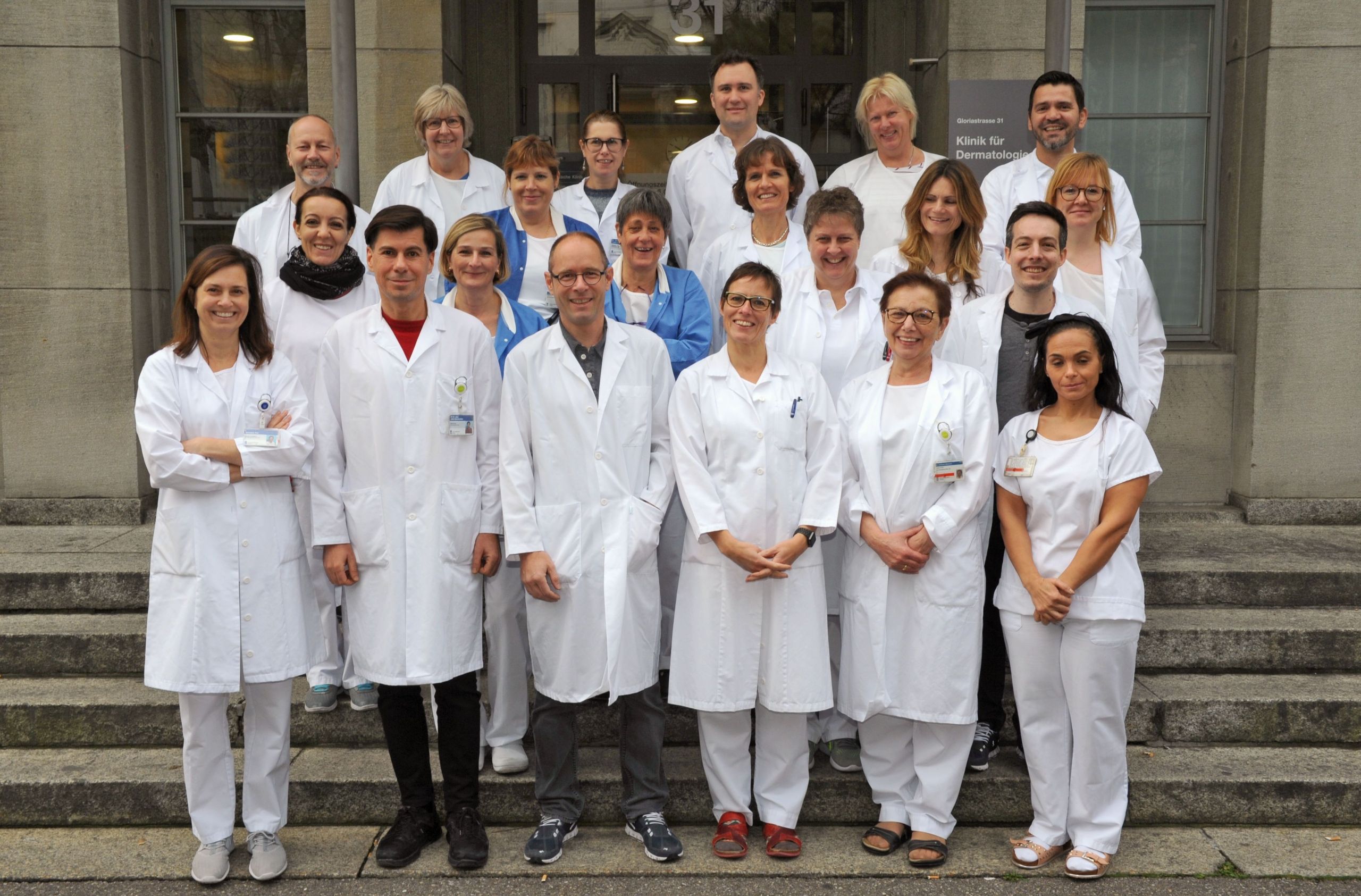 Team Gruppenbild der Dermatologie