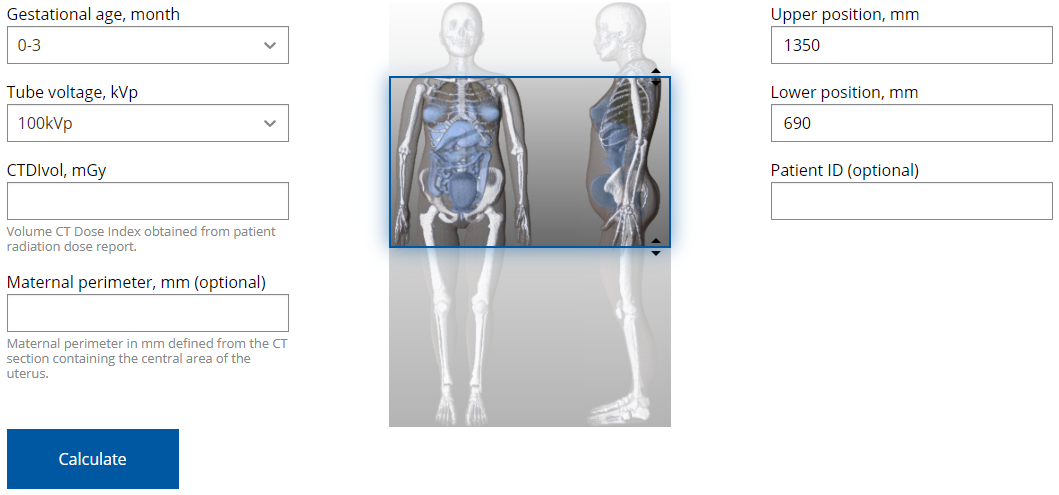 Strahlendosis Rechner Screenshot